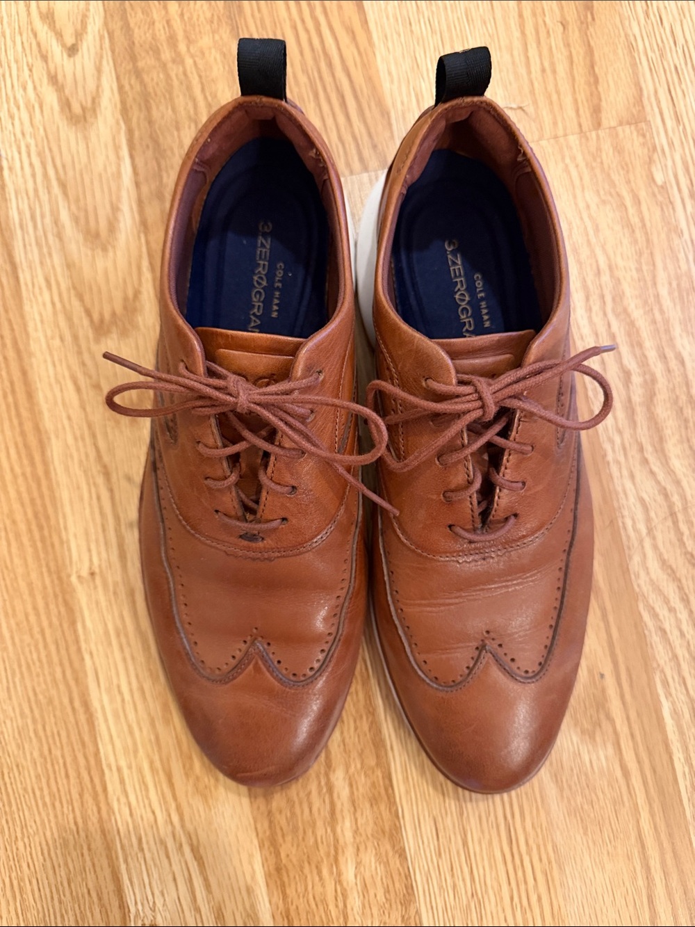 Cole Haan Tan/Brown Wingtip Oxford Lace-Up Shoes Men’s size 9